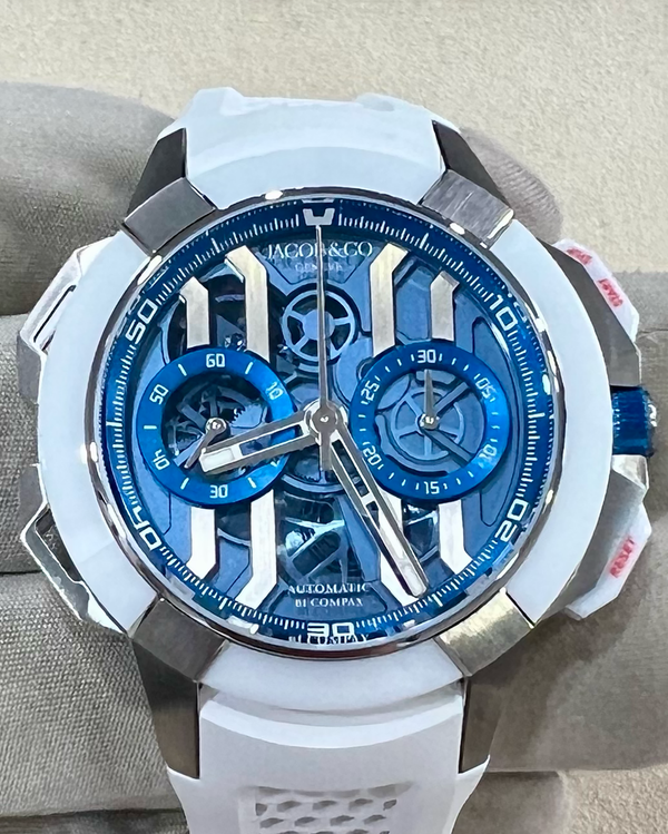2024 Jacob & Co. Epic X Chrono 44MM Skeleton Dial Rubber Strap (EC430.20.AB.AA.A)