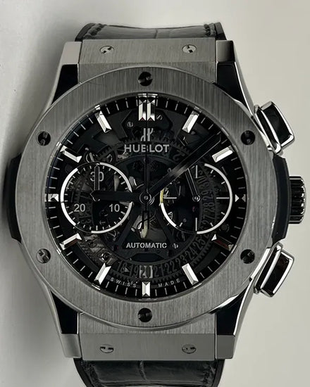 2023 Hublot Classic Fusion Aerofusion 45MM Skeleton Dial Leather Strap (525.NX.0170.LR)