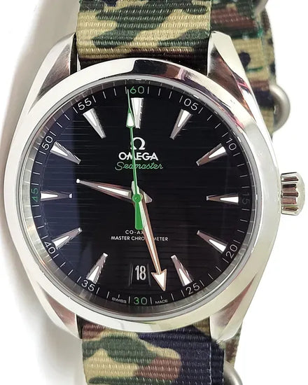 Omega Seamaster Aqua Terra 150M "Golf Edition" 41MM Black Dial Aftermarket Textile Strap (220.12.41.21.01.002)
