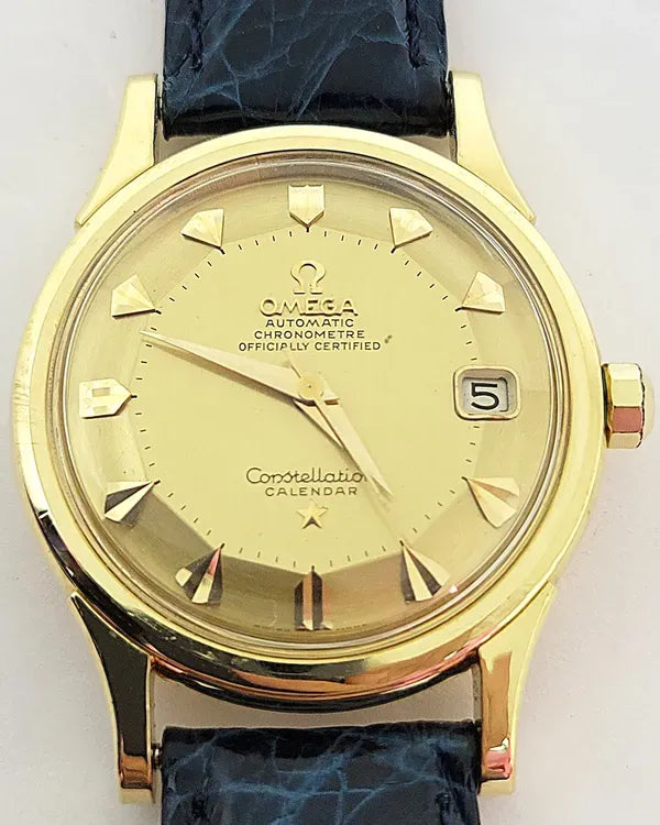 Omega Constellation Vintage 35MM Champagne Dial Aftermarket Leather Strap (943/54 SC-2)