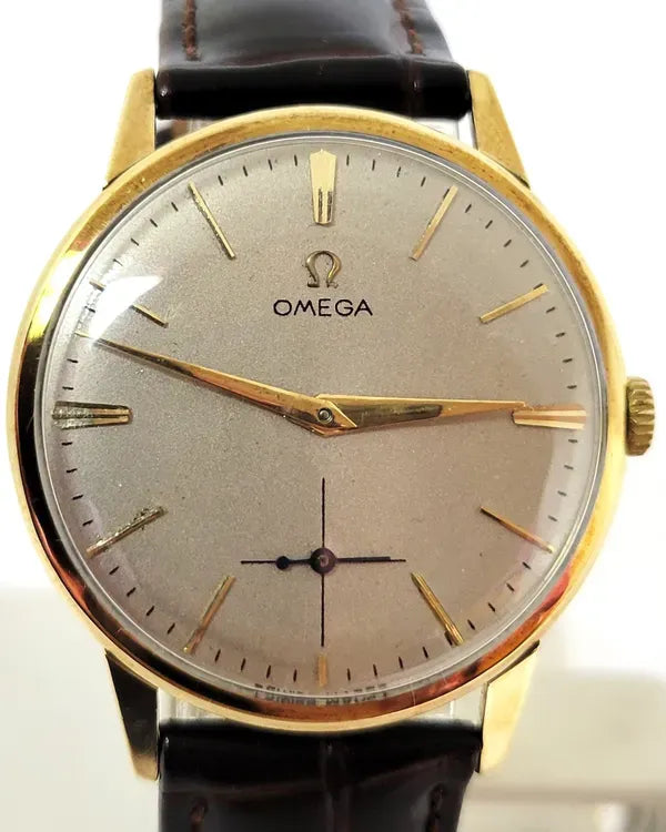 Omega Vintage De Ville Trésor 34MM White Dial Aftermarket Leather Strap (14715)