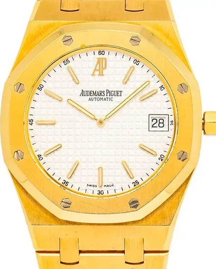 2008 Audemars Piguet Royal Oak Jumbo 39MM White Dial Yellow Gold Bracelet (15202BA.OO.0944BA.01)