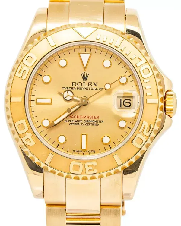 Rolex Yacht-Master 35MM Champagne Dial Yellow Gold Oyster Bracelet (68628)