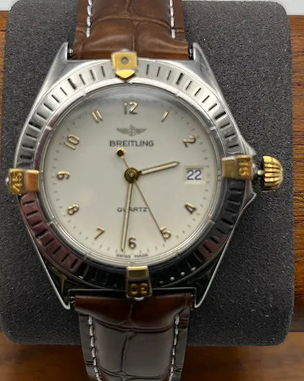 Breitling Callisto 34MM Quartz White Dial Leather Strap (80510)
