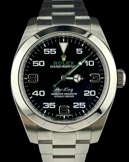 No Reserve - Rolex Air-King 40MM Black Dial Oyster Bracelet (116900)