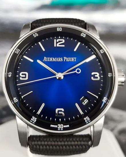 2021 Audemars Piguet Code 11.59 41MM Blue Dial Rubber Strap (15210BC.OO.A002KB.01)