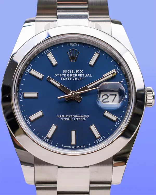 2025 Rolex Datejust 41MM Blue Dial Oyster Bracelet (126300)