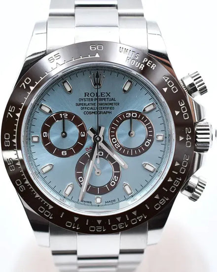 2020 Rolex Cosmograph Daytona 40MM Ice Blue Dial Platinum Oyster Bracelet (116506)