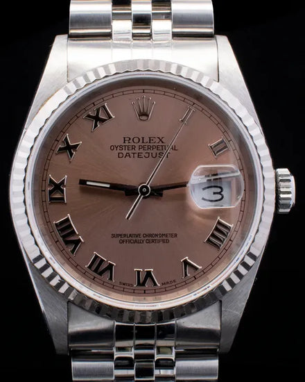 1987 (R Serial) Rolex Datejust 36MM Salmon Dial Jubilee Bracelet (16234)