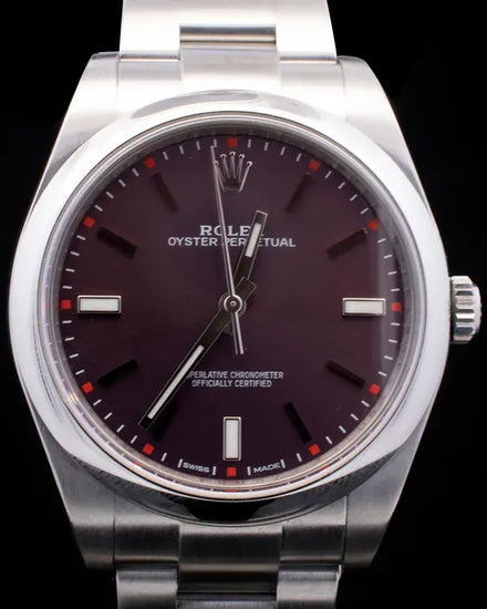 Rolex Oyster Perpetual 39MM Purple "Grape" Dial Oyster Bracelet (114300)