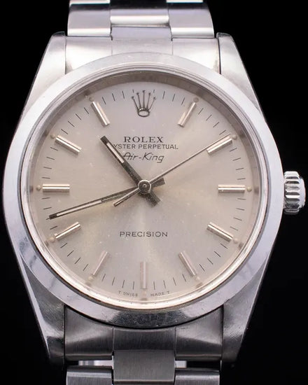 1998 Rolex Air-King 34MM Silver Dial Oyster Bracelet (14000)