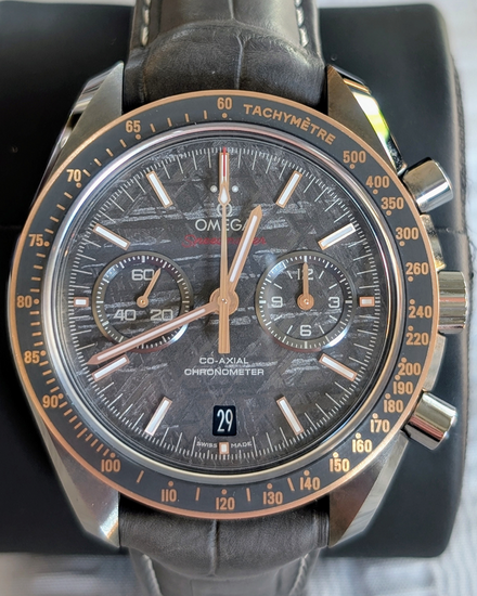 2020 Omega Speedmaster Dark Side of the Moon "Grey Side" 44.25MM Meteorite Dial Leather Strap (311.63.44.51.99.001)