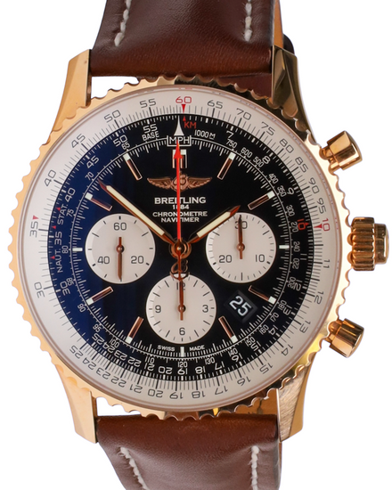 2019 Breitling Navitimer B03 Rattrapante L.E. 45MM Black Dial Leather Strap (RB031121/BG11)
