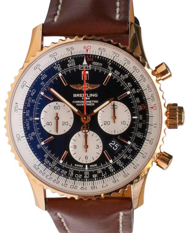 2019 Breitling Navitimer B03 Rattrapante L.E. 45MM Black Dial Leather Strap (RB031121/BG11)