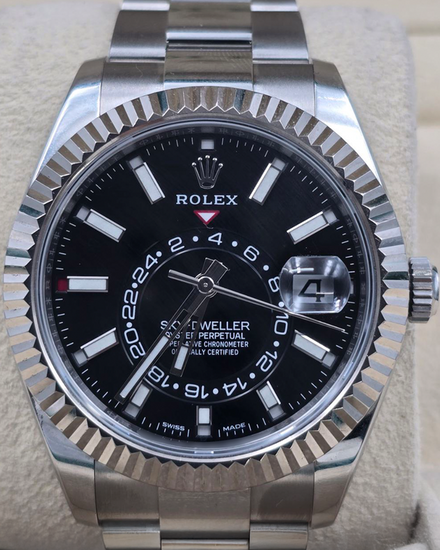 2022 Rolex Sky-Dweller 42MM Black Dial Oyster Bracelet (326934)