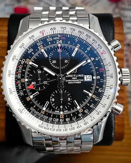 Breitling Navitimer 46MM Black Dial Steel Bracelet (A24322121B2A1)