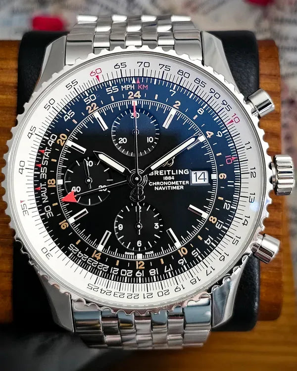 Breitling Navitimer 46MM Black Dial Steel Bracelet (A24322121B2A1)