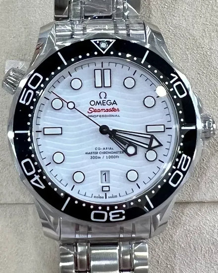 2025 Omega Seamaster Diver 300M 42MM White Dial Steel Bracelet (210.30.42.20.04.001)