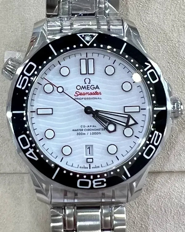 2025 Omega Seamaster Diver 300M 42MM White Dial Steel Bracelet (210.30.42.20.04.001)