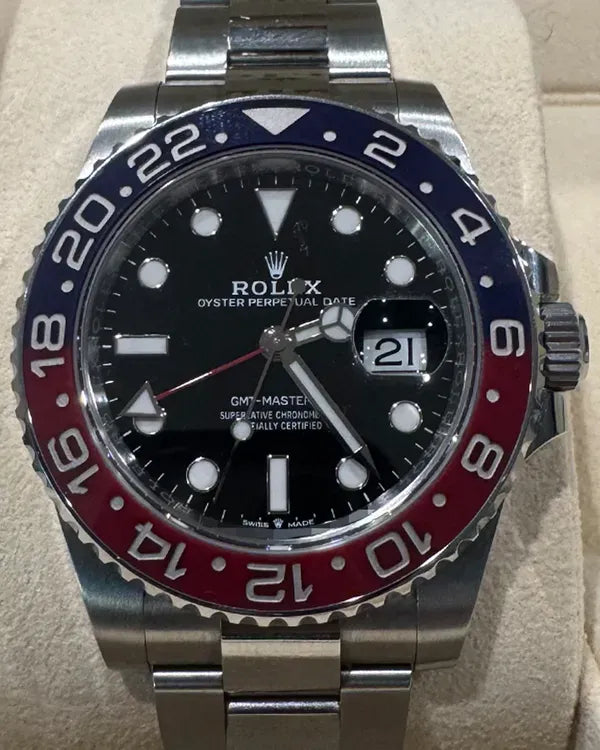 2021 Rolex GMT-Master II "Pepsi" 40MM Black Dial Oyster Bracelet (126710BLRO)