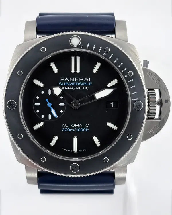 2022 Panerai Submersible 1950 3 Days 47MM Black Dial Rubber Strap (PAM01389)