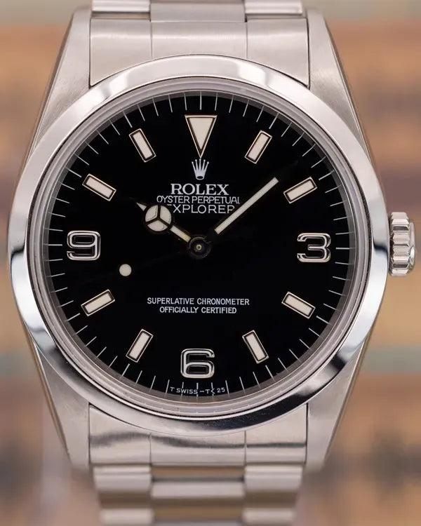 1994 (S Serial) Rolex Explorer 36MM Black Dial Oyster Bracelet (14270)