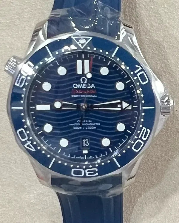2025 Omega Seamaster Diver 300M 42MM Blue Dial Rubber Strap (210.32.42.20.03.001)