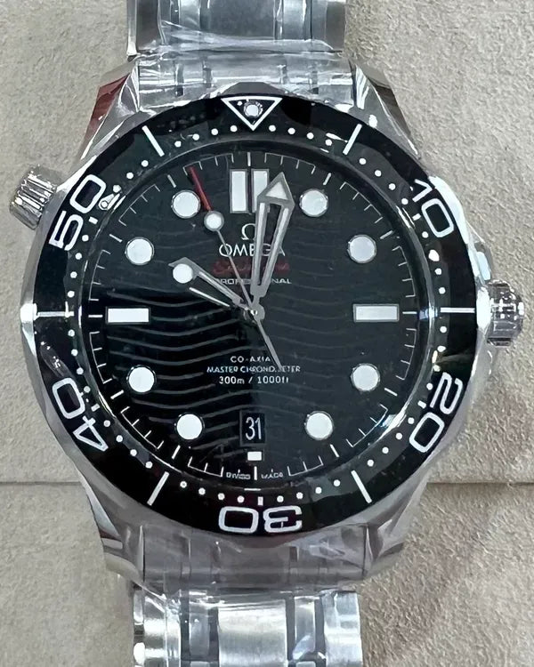 2025 Omega Seamaster Diver 300M 42MM Black Dial Steel Bracelet (210.30.42.20.01.001)