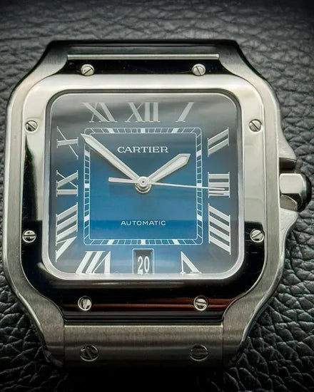 2024 Cartier Santos de Cartier 39.8MM Blue Dial Steel Bracelet (WSSA0030)