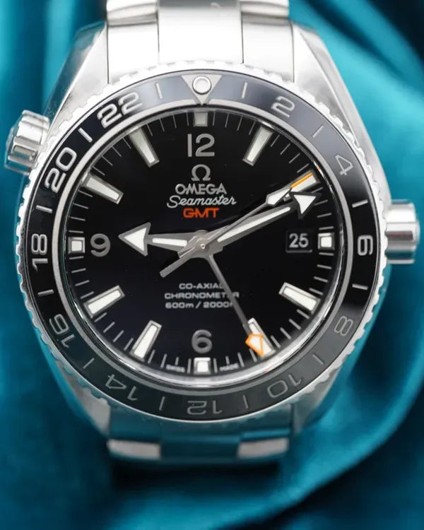 2024 Omega Seamaster Planet Ocean 600M GMT 43.5MM Black Dial Steel Bracelet (232.30.44.22.01.001)