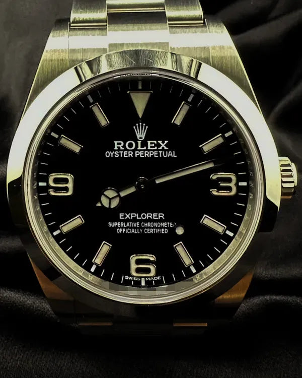 Rolex Explorer 39MM Black Dial Oyster Bracelet (214270)