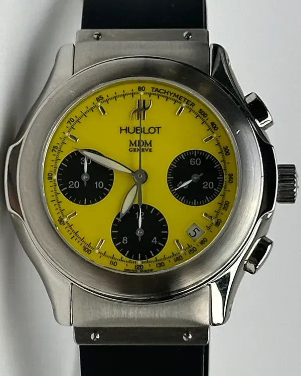 Hublot Classic MDM Elegant Chronograph 40MM Yellow Dial Rubber Strap (1810.510.1)