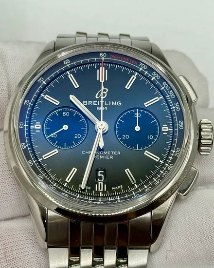 2024 Breitling Premier B01 Chronograph 42MM Green Dial Steel Bracelet (AB0118221L1A1)