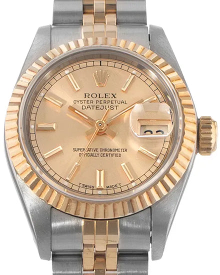 Rolex Lady-Datejust 26MM Champagne Dial Two-Tone Jubilee Bracelet (69173)