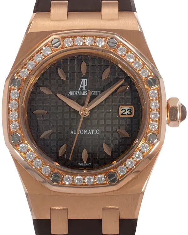 Audemars Piguet Royal Oak 33MM Brown Dial Rubber Strap (77321OR.ZZ.D080CA.01)