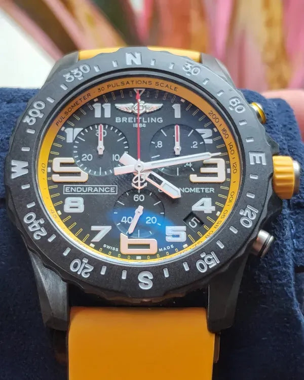 2021 Breitling Endurance Pro 44MM Quartz Black Dial Rubber Strap (X82310A41B1S1)
