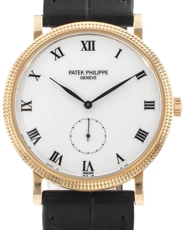 Patek Philippe Calatrava 33MM White Dial Leather Strap (3919)
