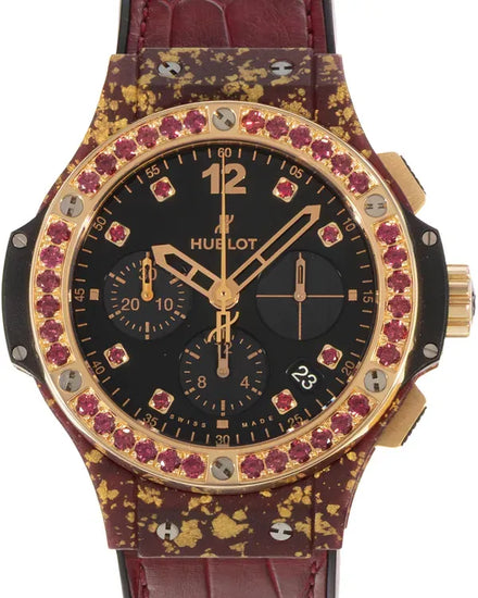 Hublot Big Bang Linen L.E. 41MM Black Dial Leather Strap (341.XG.1280.LR.1213)