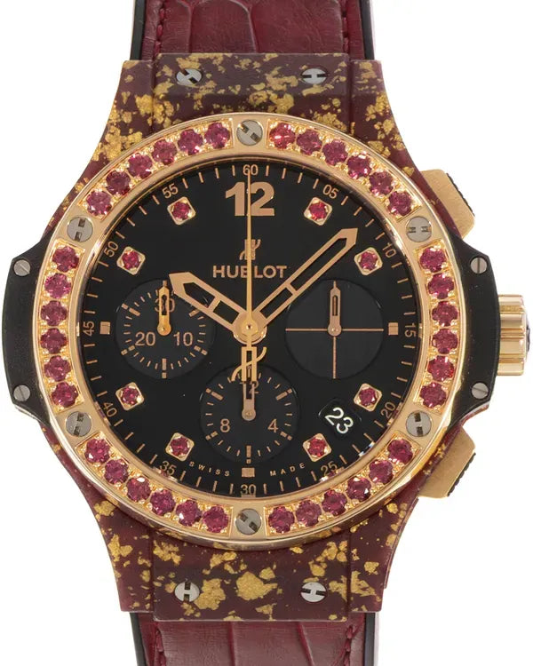 Hublot Big Bang Linen L.E. 41MM Black Dial Leather Strap (341.XG.1280.LR.1213)