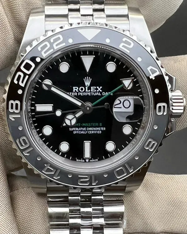 2025 Rolex GMT-Master II "Bruce Wayne" 40MM Black Dial Jubilee Bracelet (126710GRNR)