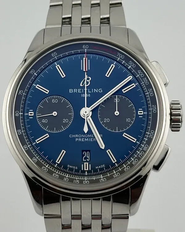 Breitling Premier B01 Chronograph 42MM Blue Dial Steel Bracelet (AB0118A61C1A1)