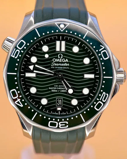 2023 Omega Seamaster Diver 300M "Seaweed" 42MM Green Dial Rubber Strap (210.32.42.20.10.001)