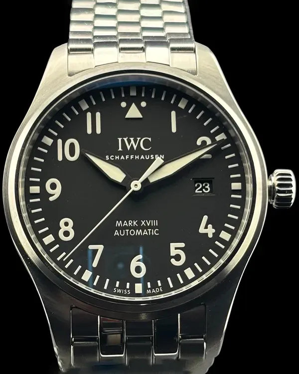 2021 IWC Schaffhausen Pilot Mark XVIII 40MM Black Dial Steel Bracelet (IW327015)