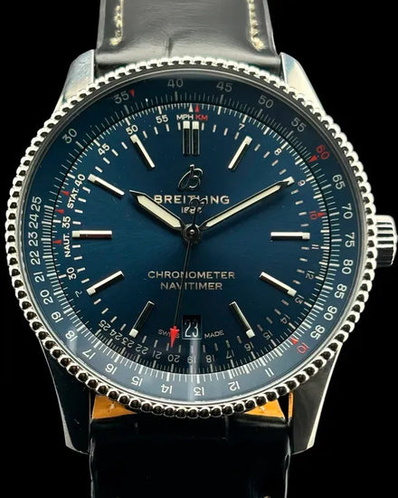 Breitling Navitimer 41MM Blue Dial Leather Strap (A17326)