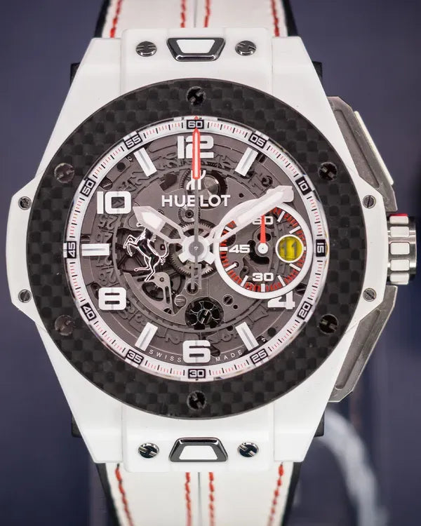 2015 Hublot Big Bang Ferrari L.E. 45MM Skeleton Dial Leather Strap (401.HQ.0121.VR)