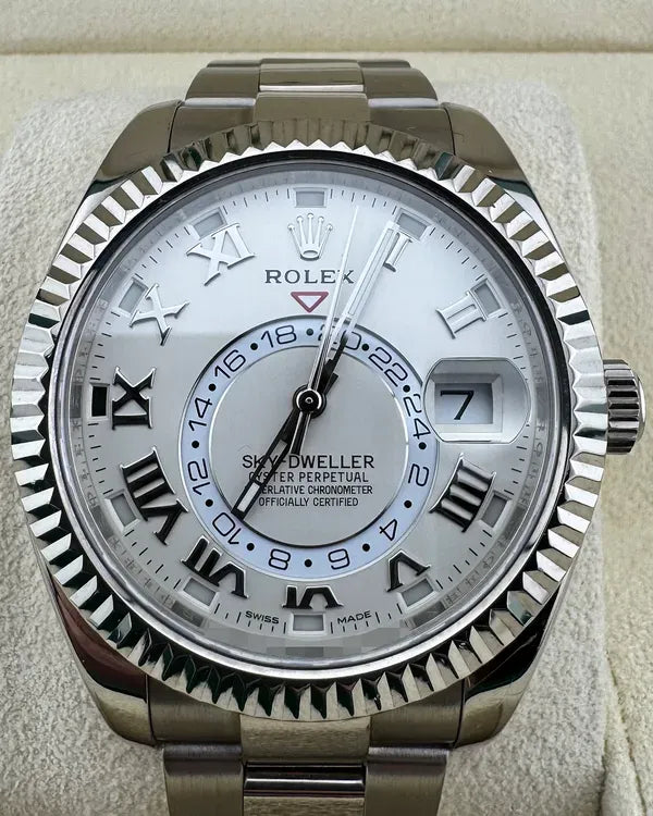 Rolex Sky-Dweller 42MM Ivory Dial White Gold Oyster Bracelet (326939)