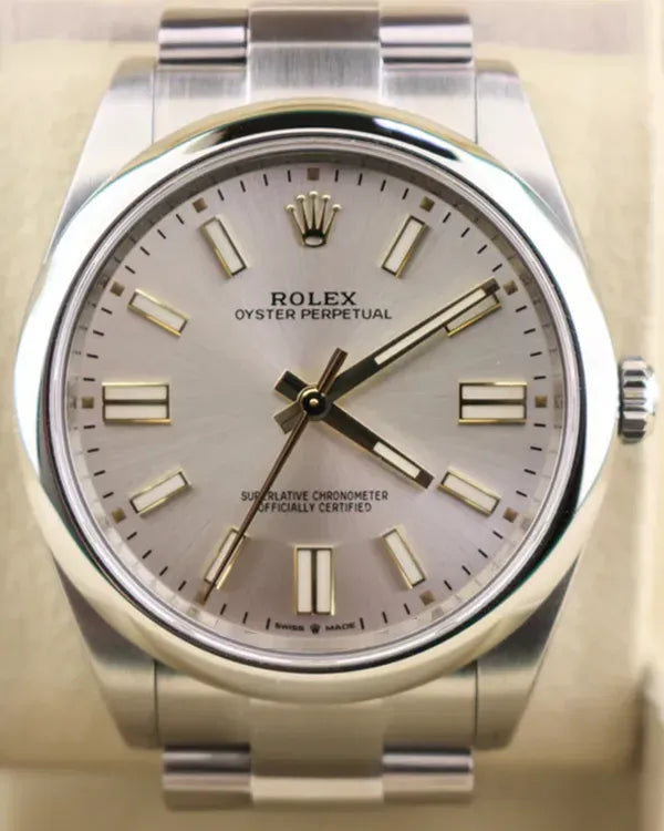 2023 Rolex Oyster Perpetual 41MM Silver Dial Oyster Bracelet (124300)