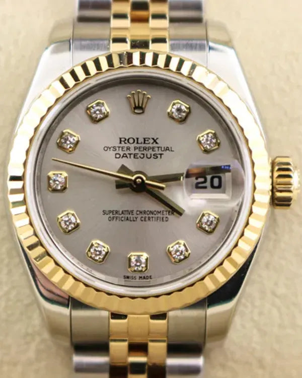 2009 Rolex Lady-Datejust 26MM Silver Dial Two-Tone Jubilee Bracelet (179173)
