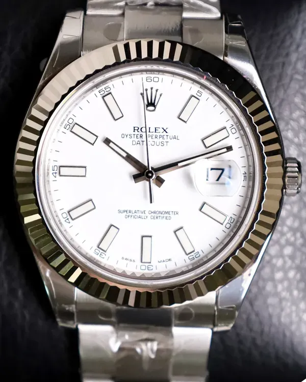 2014 Rolex Datejust II 41MM White Dial Oyster Bracelet (116334)