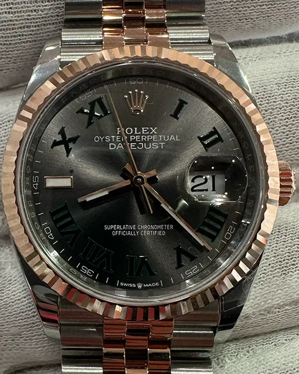 2025 Rolex Datejust "Wimbledon" 36MM Slate Dial Two-Tone Jubilee Bracelet (126231)